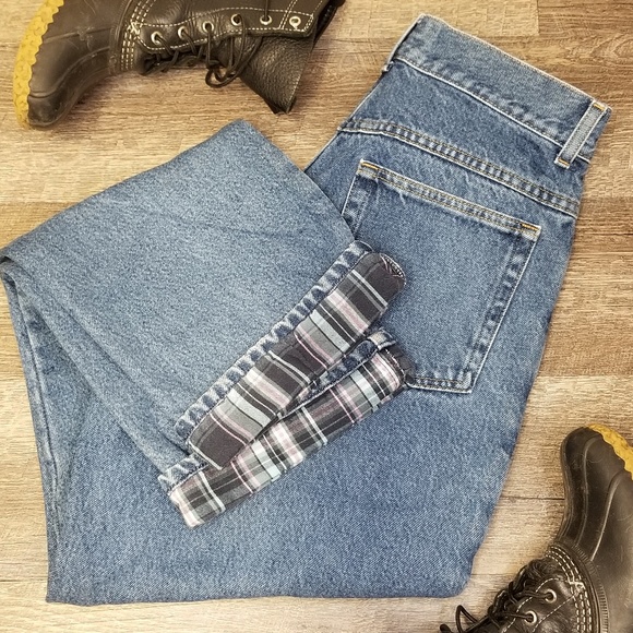 ll bean flannel jeans